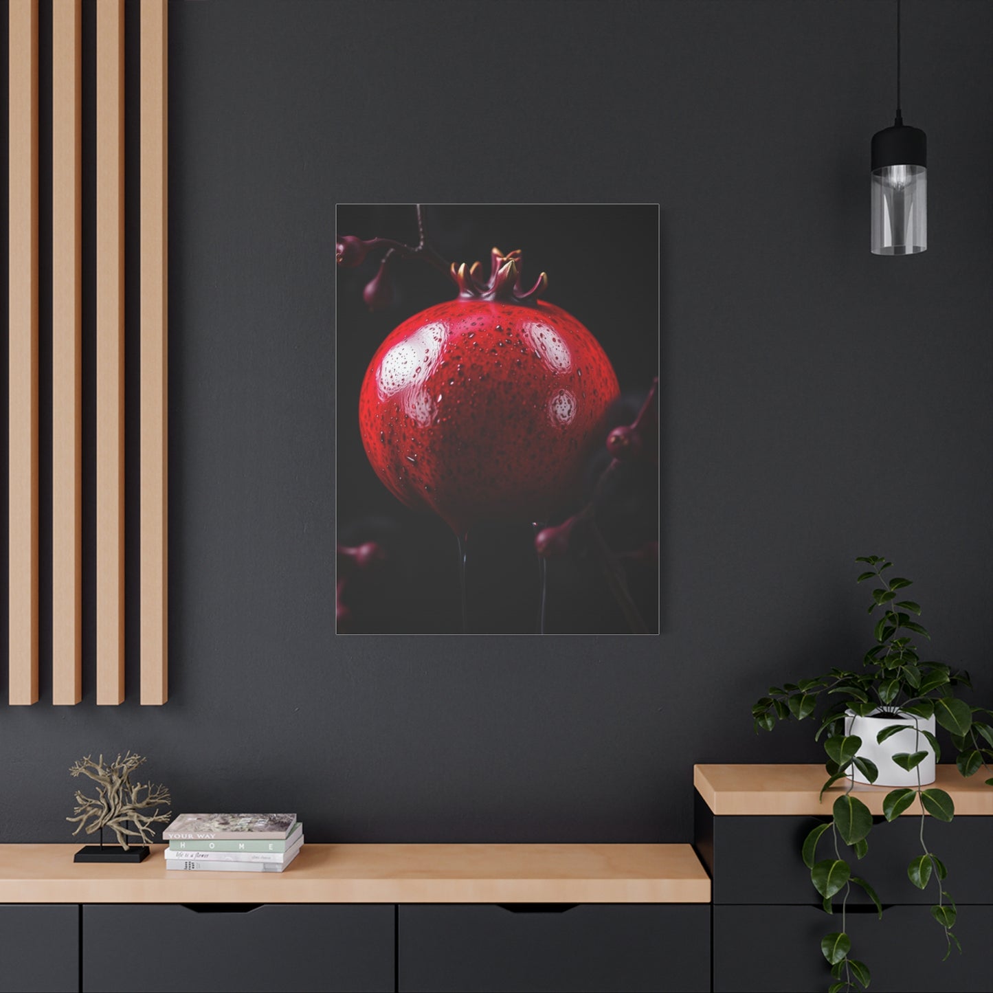 Pomegranate Noir Wall Art Luxury Canvas Wall Art & Canvas Print