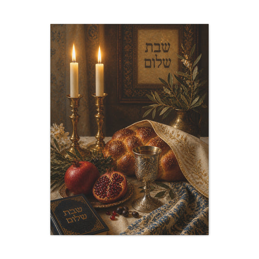 Shabbat Blessing Sacred Table Wall Art & Canvas Print