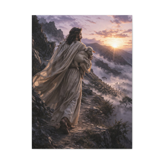 The Good Shepherd Mountain Path Wall Art & Canvas Print