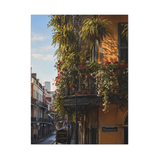 French Quarter Balcony Floral Detail Wall Art & Canvas Print