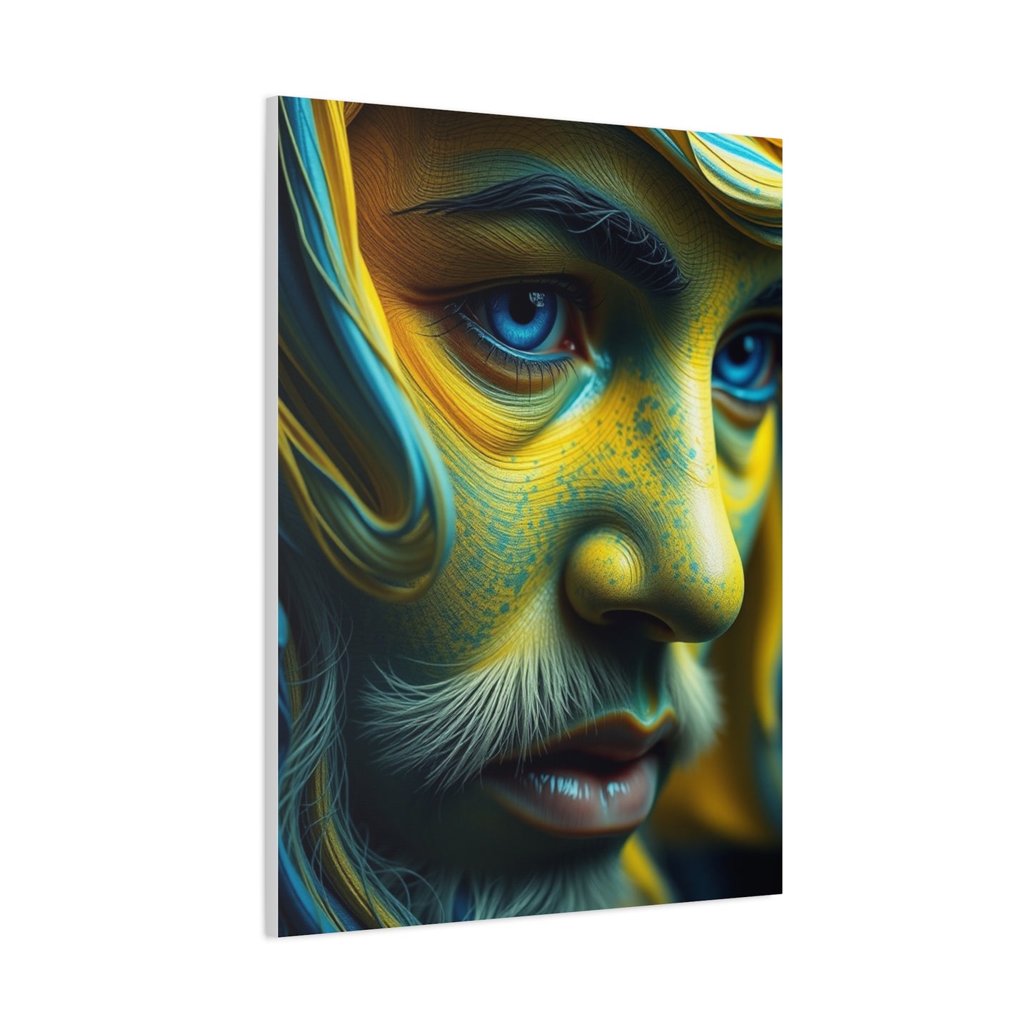 Vision Blue & Yellow Art Art Wall Art & Canvas Print