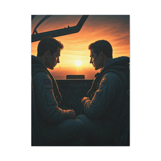 Sunset Cockpit Connection Wall Art & Canvas Prints