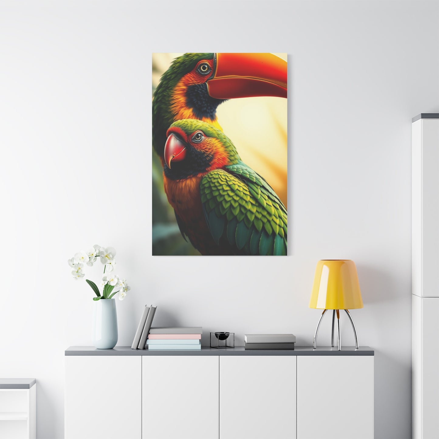 Masterpiece Tropical Birds Art Vision Wall Art & Canvas Print