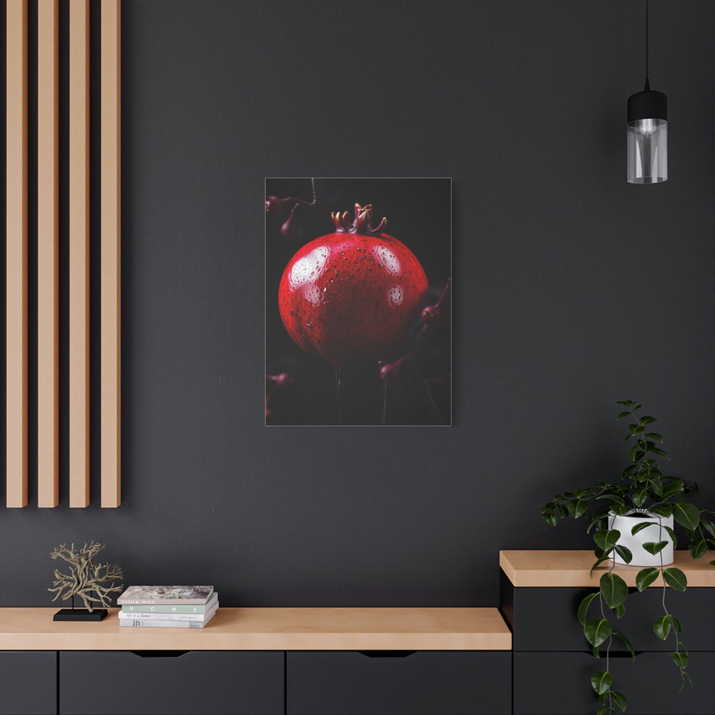 Pomegranate Noir Wall Art Luxury Canvas Wall Art & Canvas Print