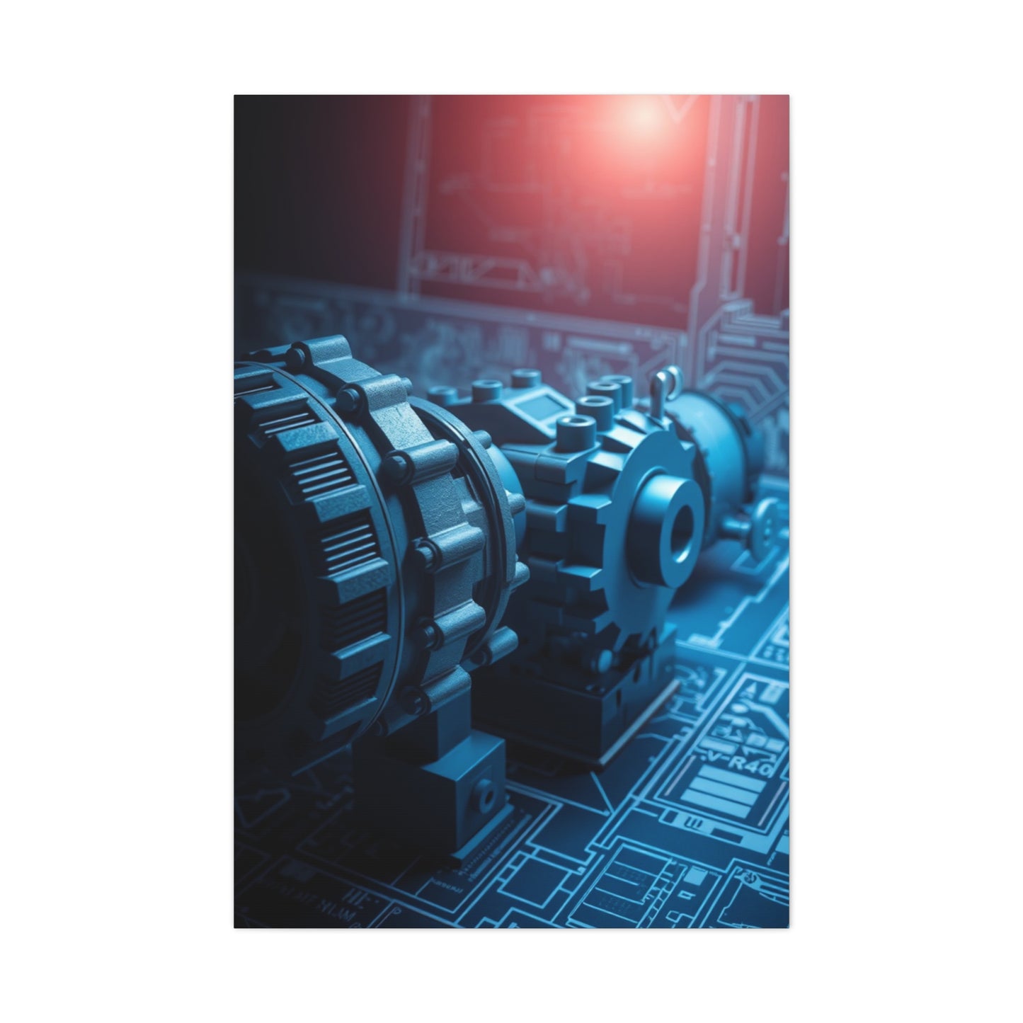 Supreme Engineering & Machinery Blueprints Art Collection Wall Art & Canvas Print