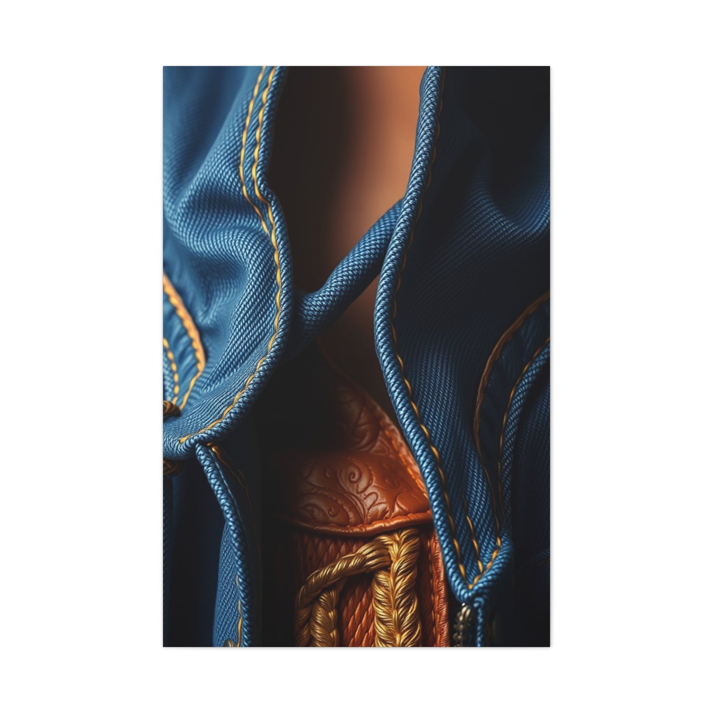 Supreme Denim and Leather Art Collection Wall Art & Canvas Print