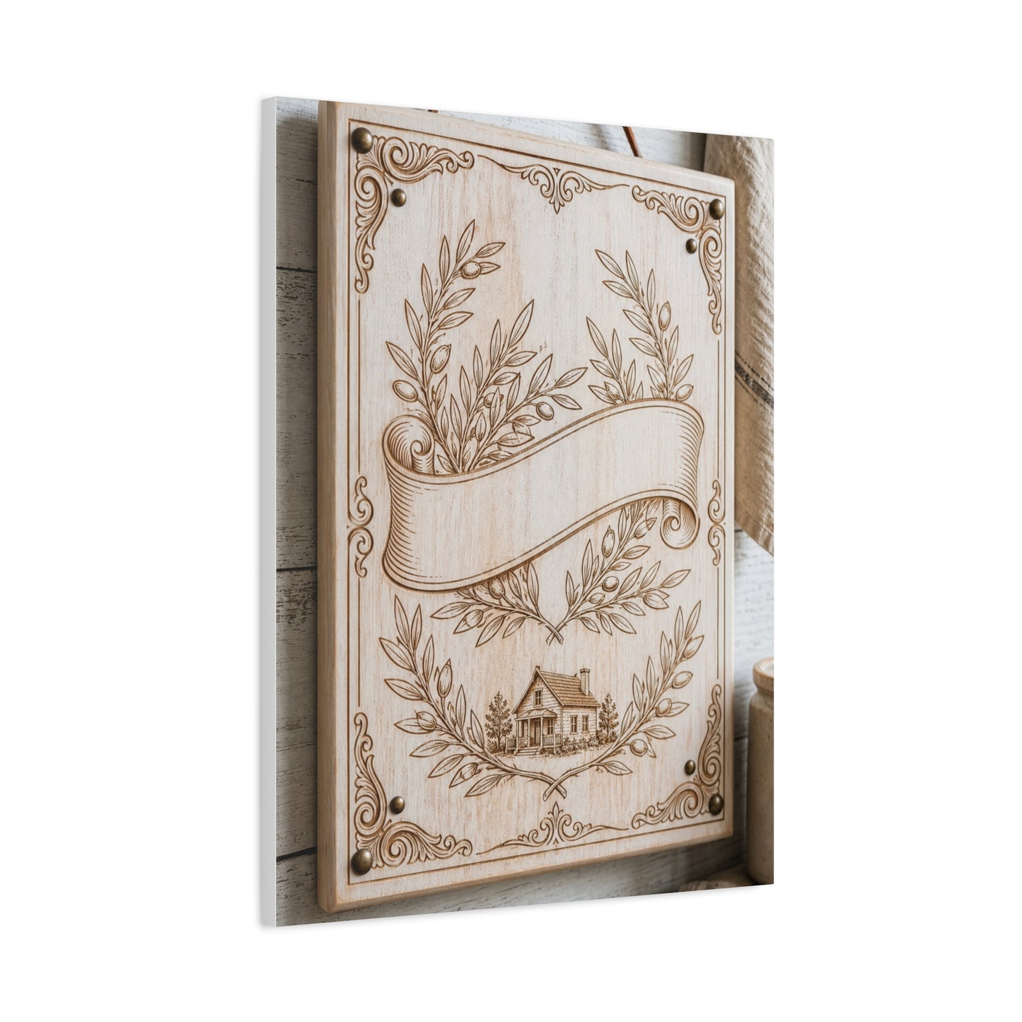 Joshua 24:15 Heirloom Home Blessing Scripture Wall Art & Canvas Print