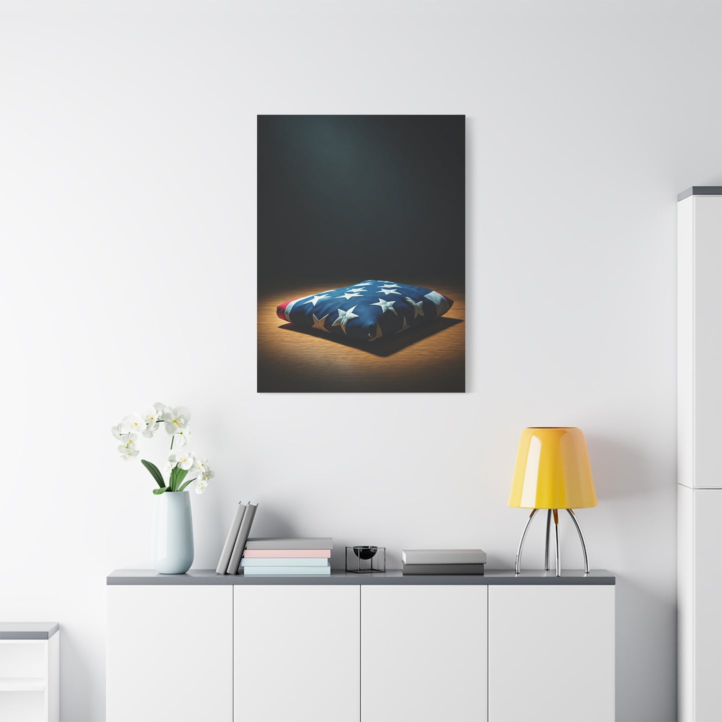 Folded Flag Memorial Honor Wall Art & Canvas Prints  .