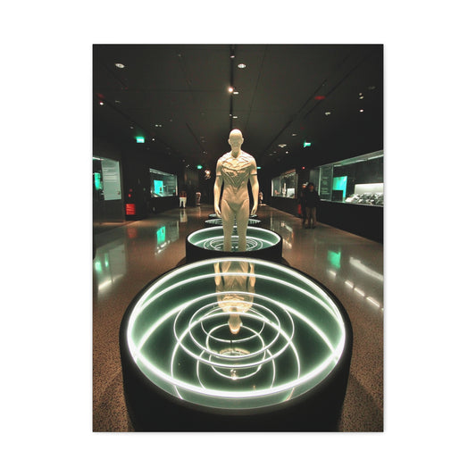Cosmic Core Human Sculpture Wall Art & Canvas Print