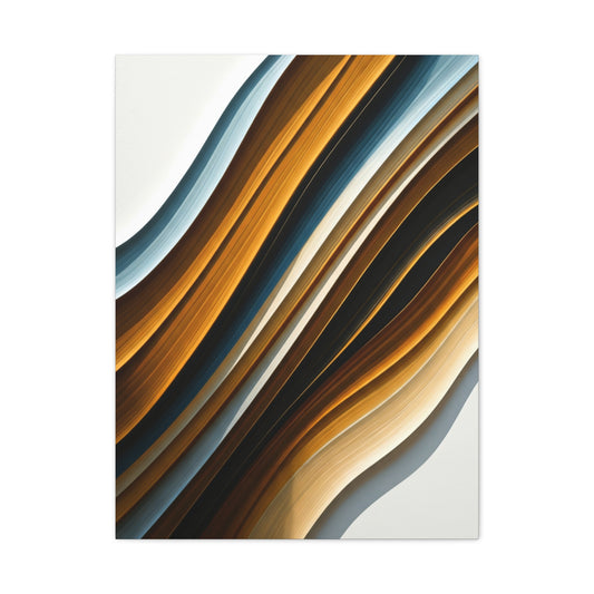 Warm Metallic Wave Abstract Wall Art & Canvas Prints