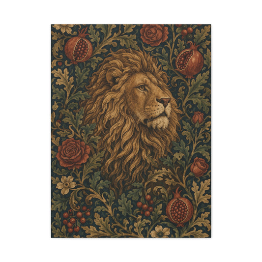 Ornamental Lion Tapestry Heritage Wall Art & Canvas Print