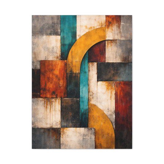 Warm Earthy Wabi-Sabi Abstract Landscape Wall Art & Canvas Print