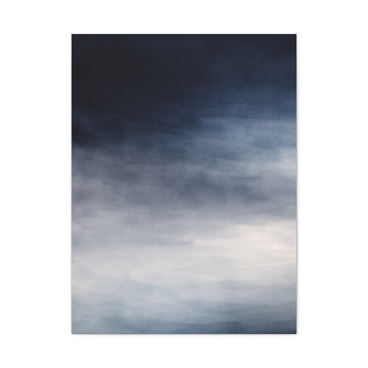 Navy Mist Atmospheric Gradient Wall Art & Canvas Print