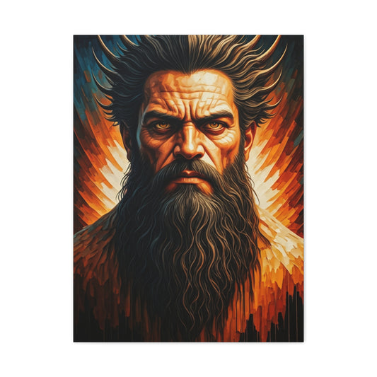 Ember Crown Warrior Portrait Wall Art & Canvas Print