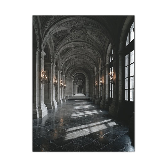 Grand Architectural Corridor Wall Art & Canvas Print