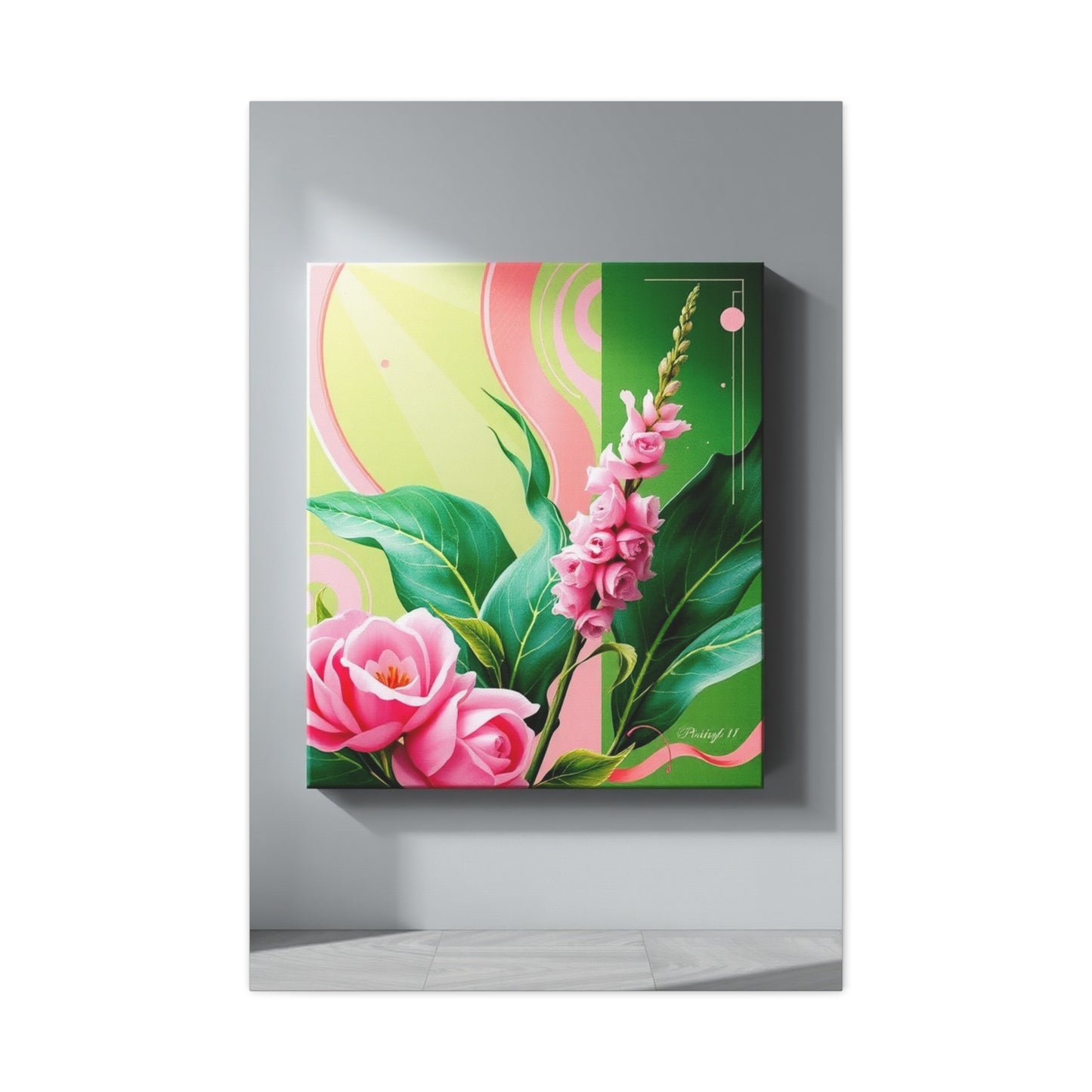 Green & Pink Canvas Art Supreme Gallery Wall Art & Canvas Print