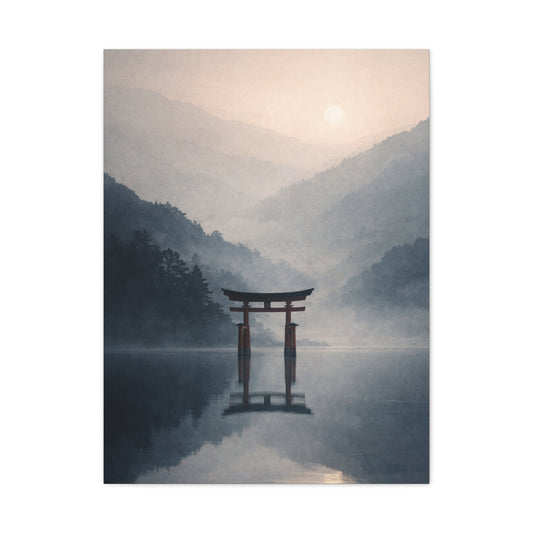 Zen Torii Reflection Wall Art & Canvas Print