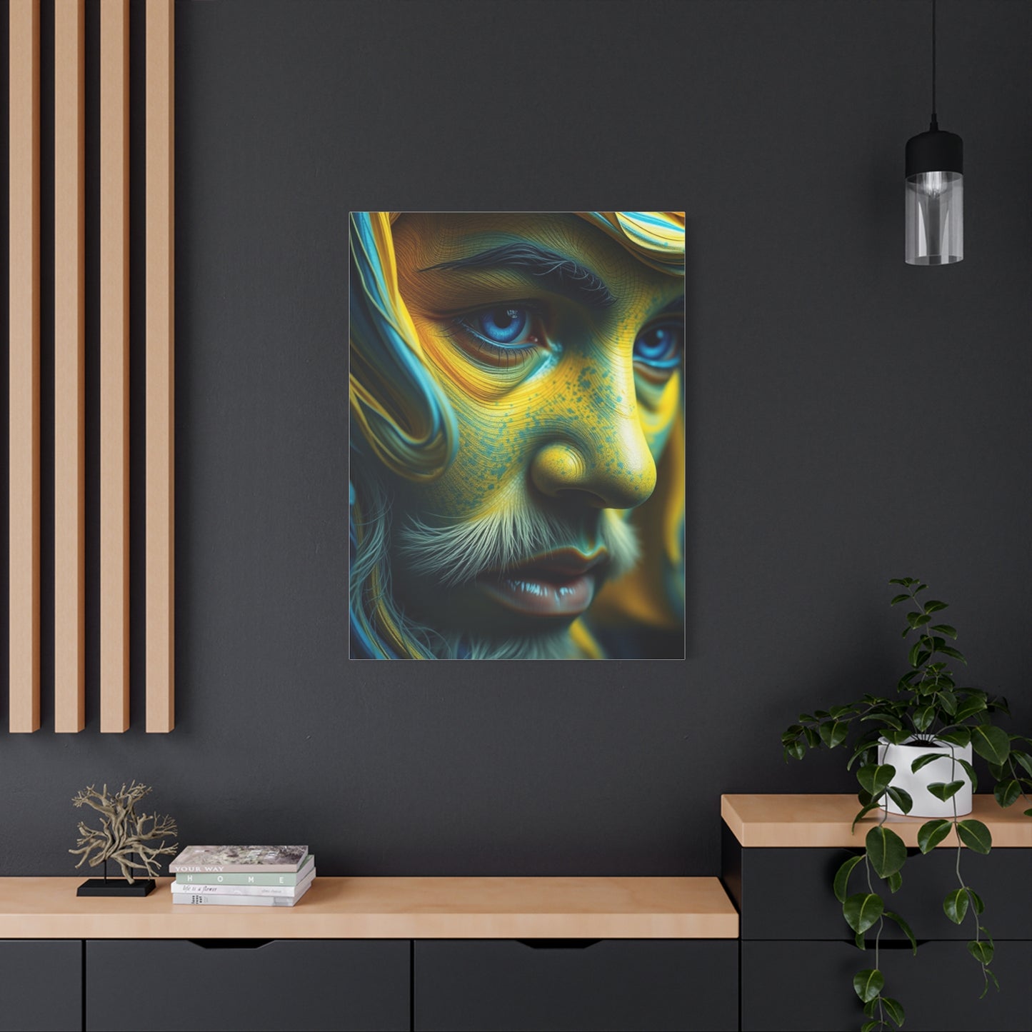 Vision Blue & Yellow Art Art Wall Art & Canvas Print