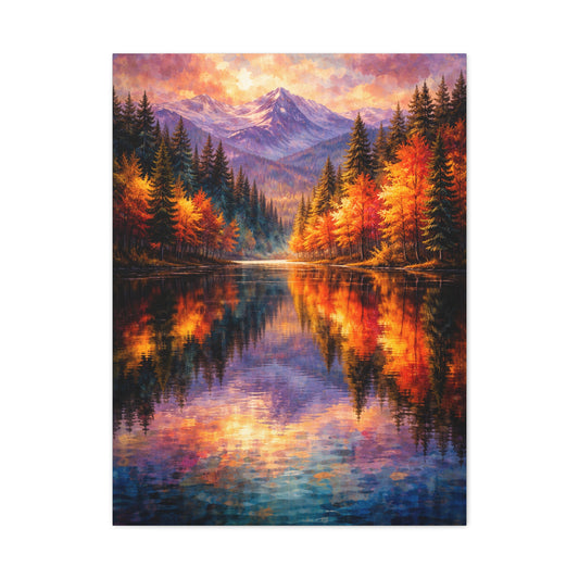 Vivid Forest Reflections Landscape Wall Art & Canvas Print
