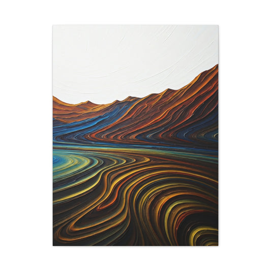 Layered Terrain Flow Abstract Wall Art & Canvas Prints