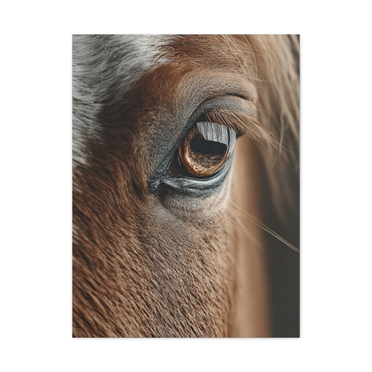 Horse Eye Macro Emotional Detail Wall Art & Canvas Print