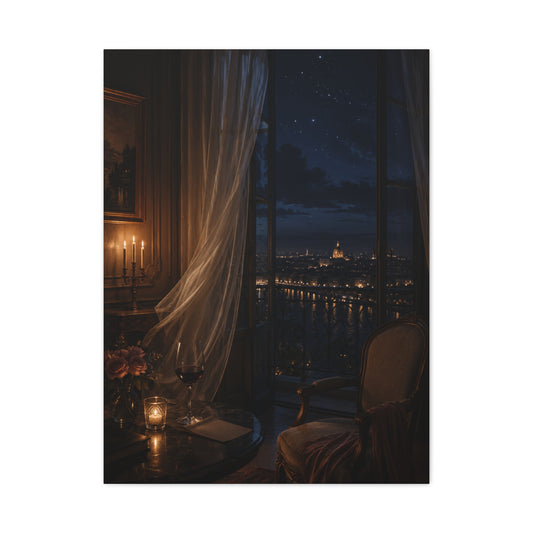 Candlelit Paris Night Romance Wall Art & Canvas Print