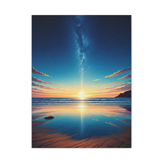 Starry Horizon Sunset Reflection Wall Art & Canvas Prints