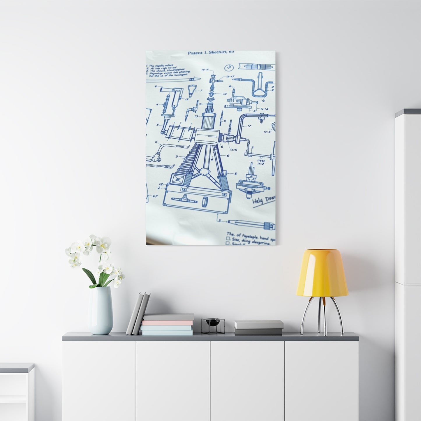 Masterpiece Blueprint & Patent Sketches Art Vision Wall Art & Canvas Print