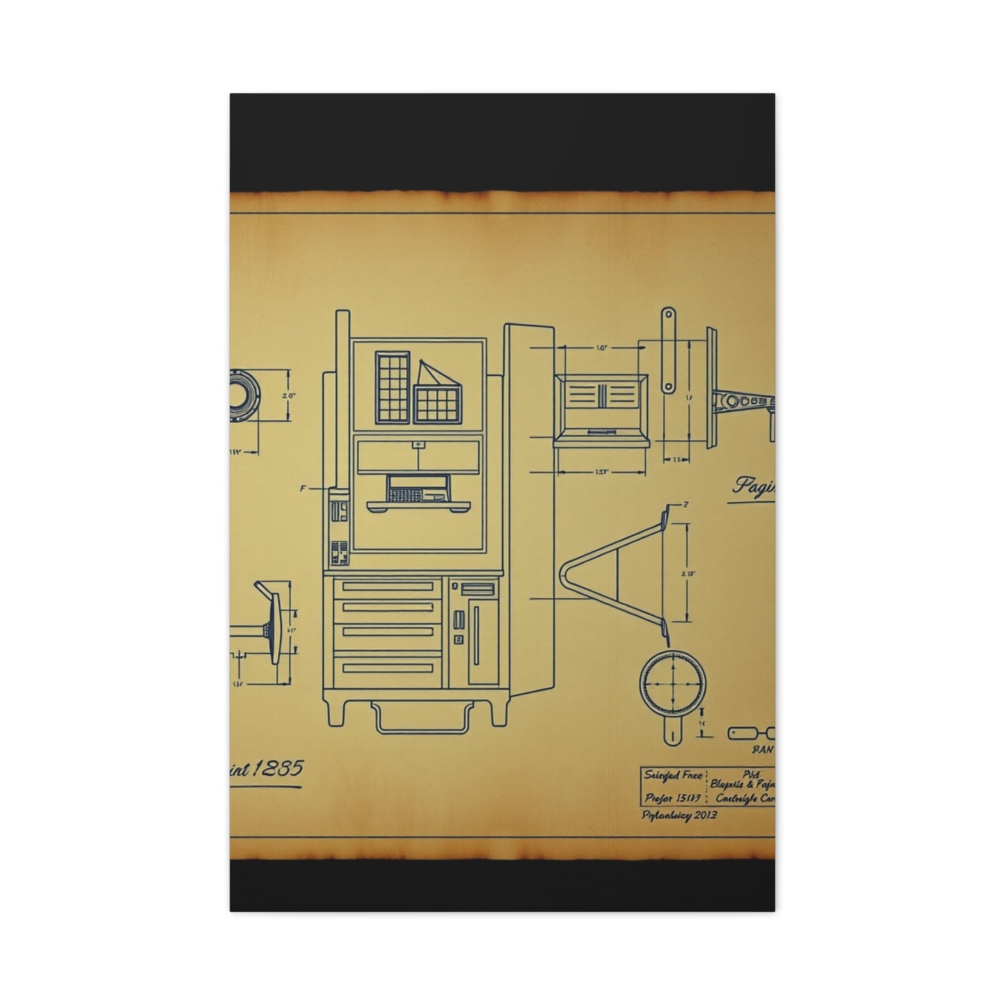 Elite Blueprint & Patent Sketches Art Vision Wall Art & Canvas Print