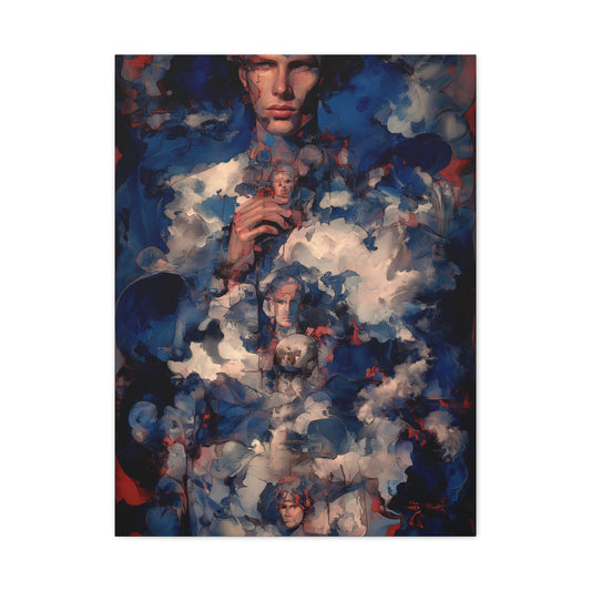 Surreal Cloud Portrait Composition Wall Art & Canvas Print