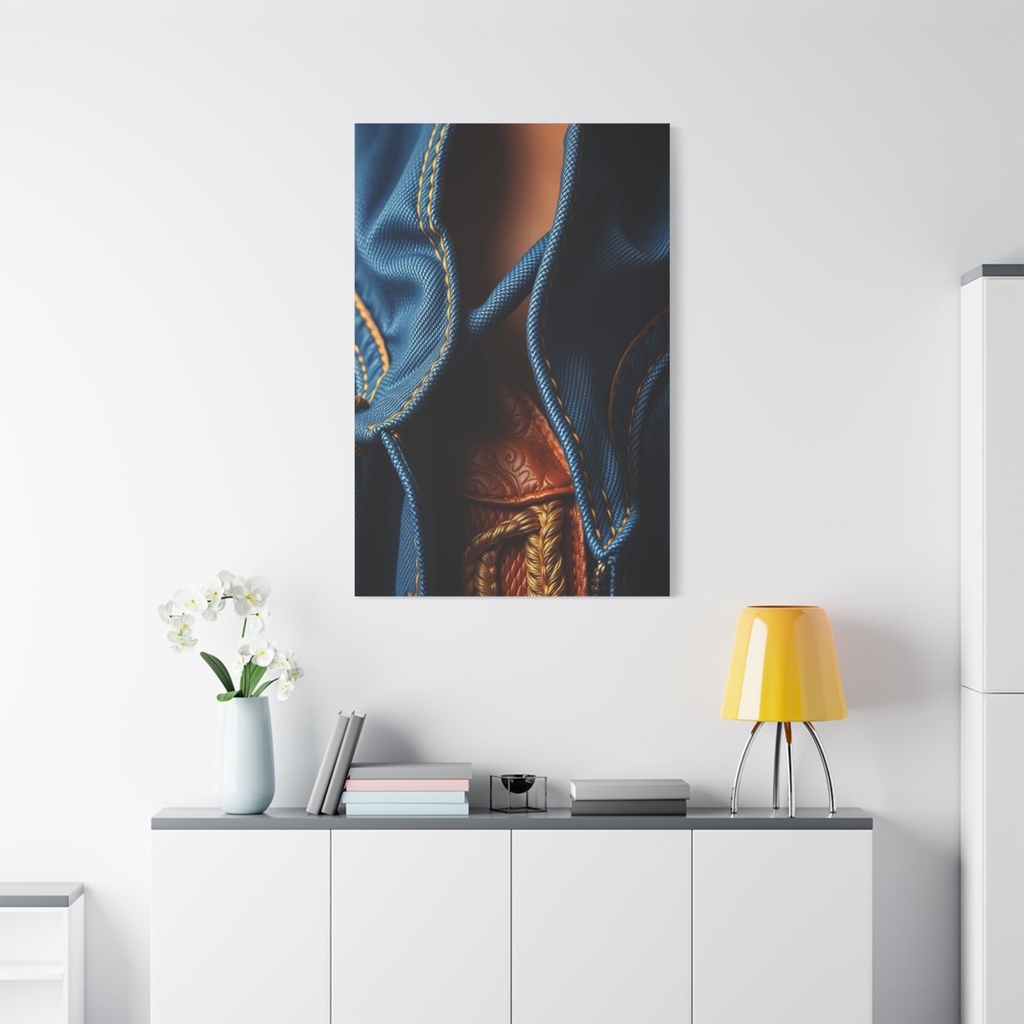 Supreme Denim and Leather Art Collection Wall Art & Canvas Print