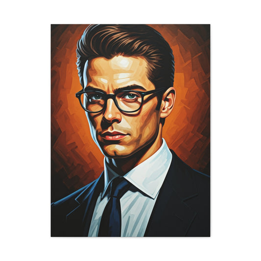Modern Intellectual Gentleman Portrait Wall Art & Canvas Print