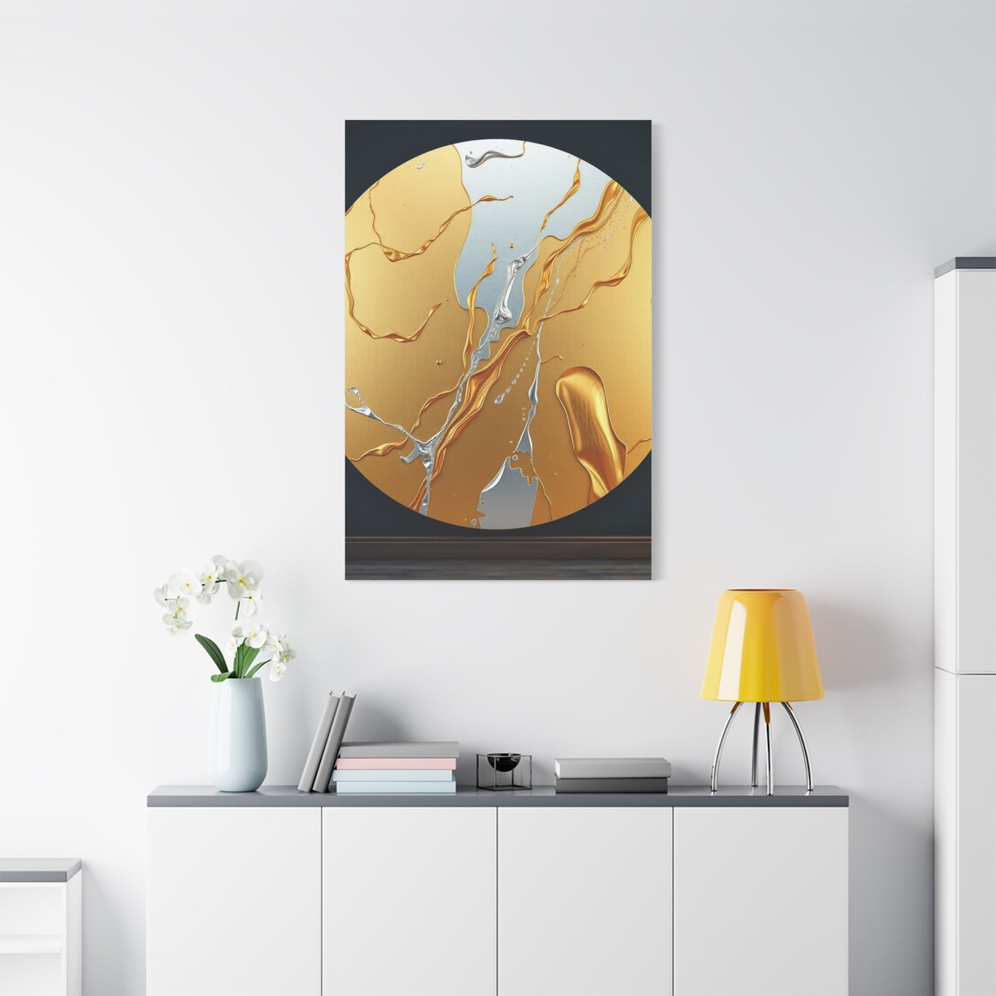 Supreme Gold & Silver Canvas Art Collection Wall Art & Canvas Print