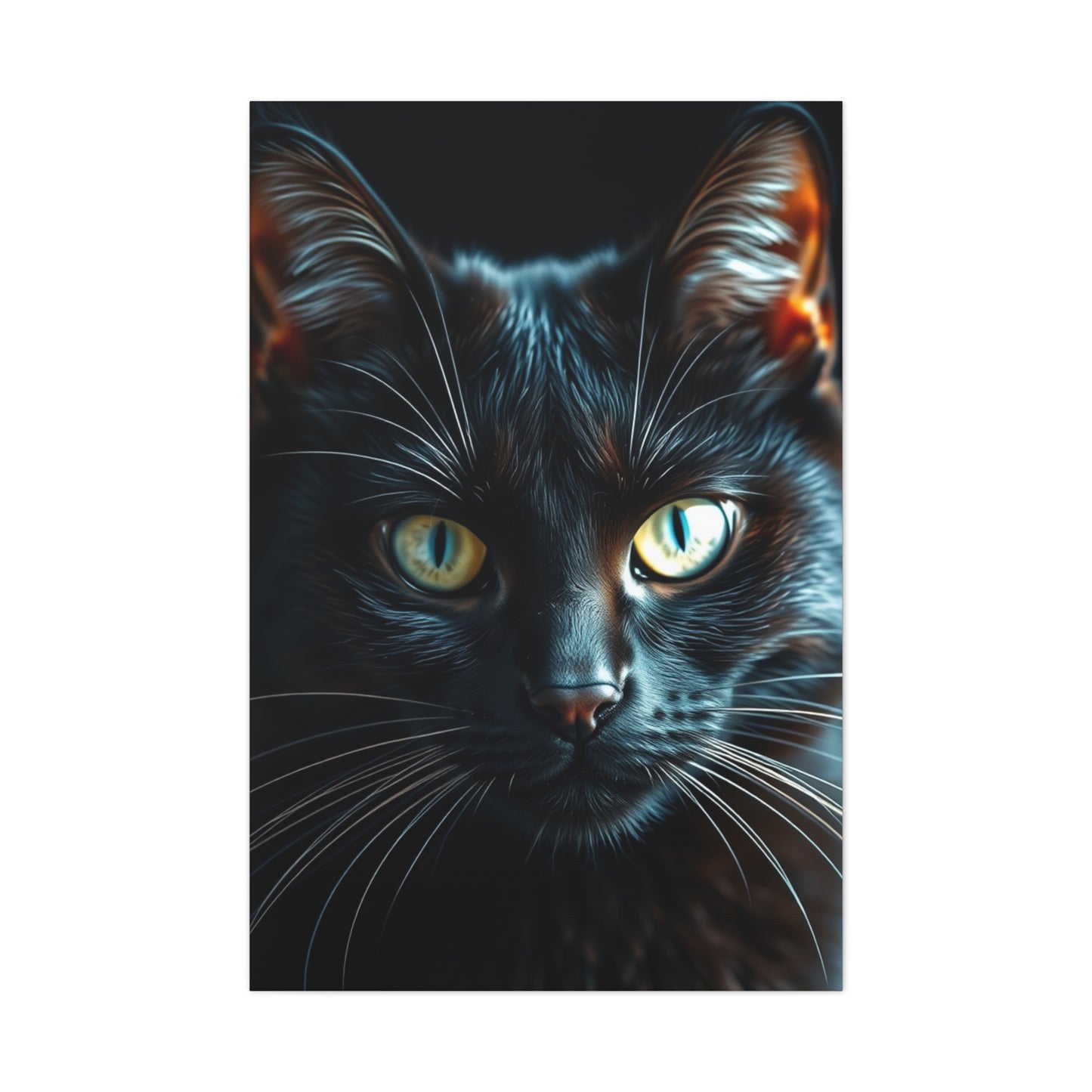 Masterpiece Black Cat Art Vision Wall Art & Canvas Print