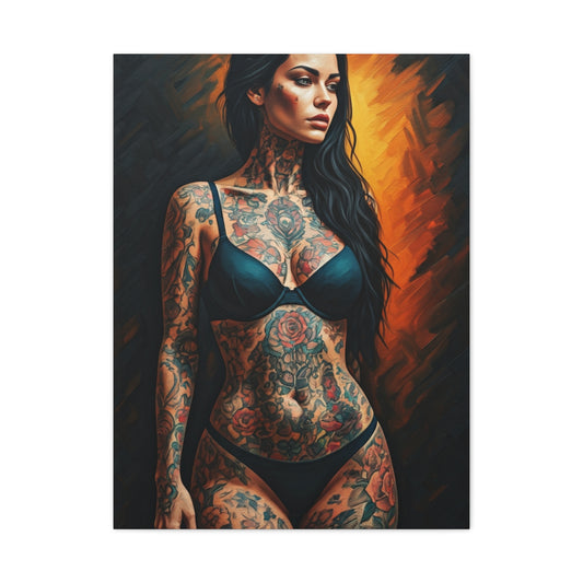 Tattooed Muse Portrait Wall Art & Canvas Print