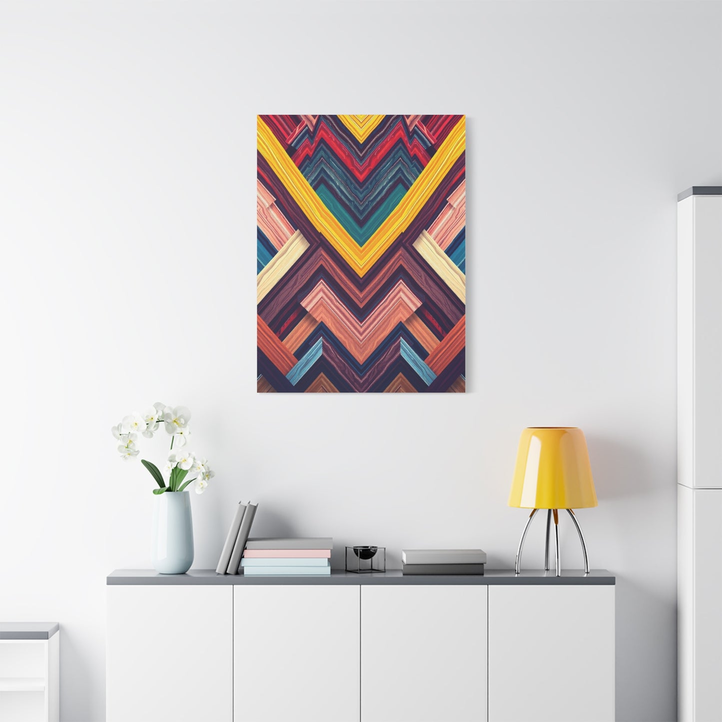 Elite Chevron Pattern Art Vision Wall Art & Canvas Print