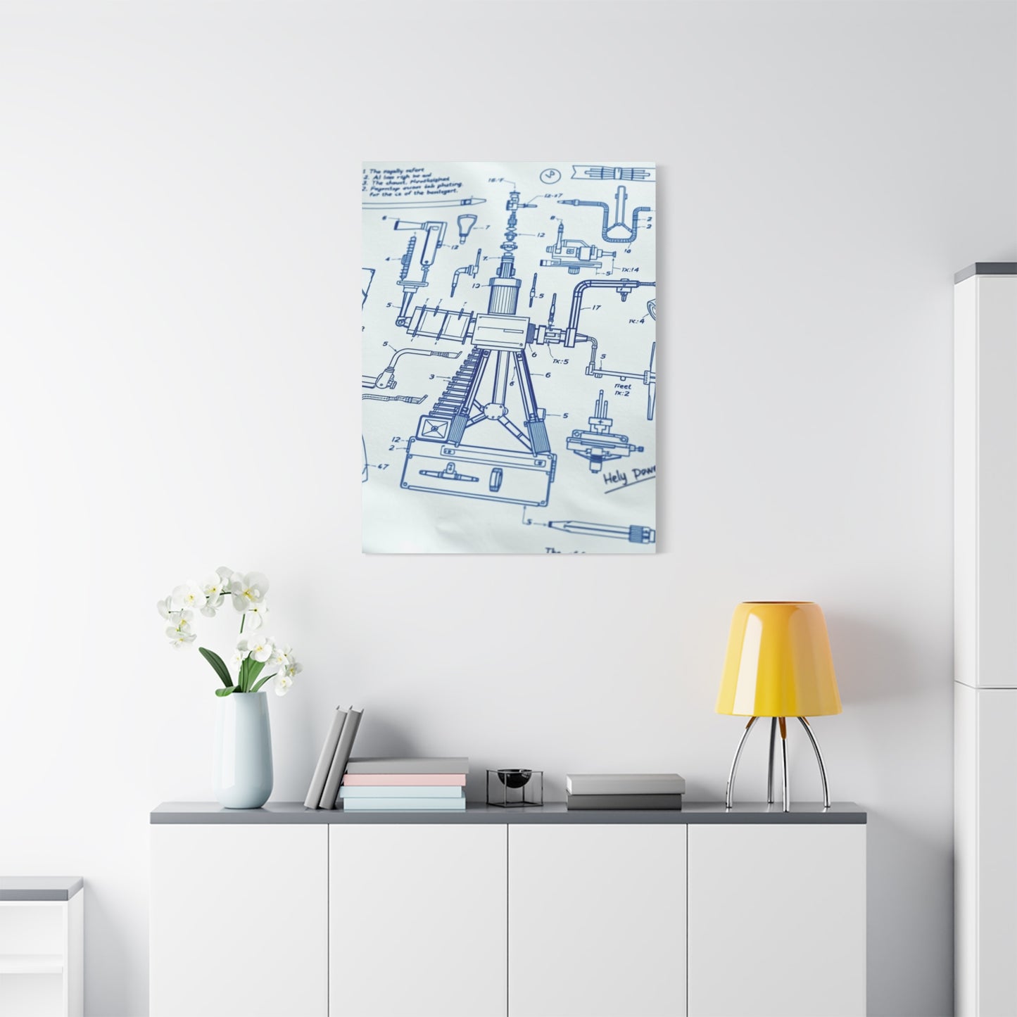 Masterpiece Blueprint & Patent Sketches Art Vision Wall Art & Canvas Print