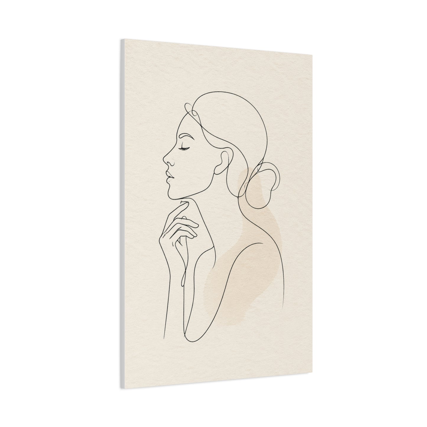 Minimal Continuous Line Portrait Wall Art & Canvas Print