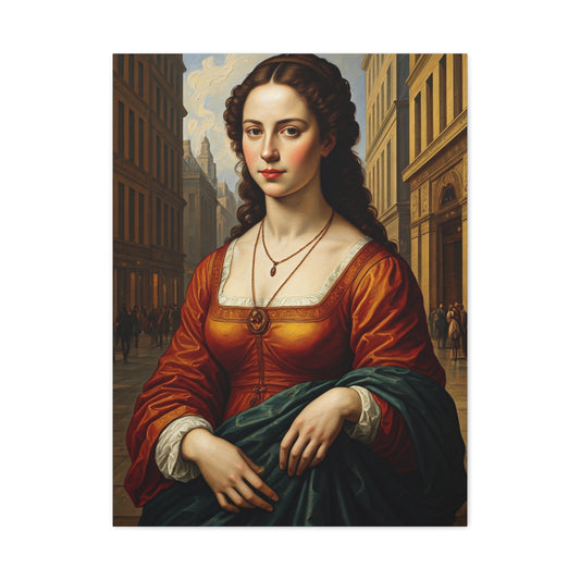 Renaissance Elegance Woman Portrait Wall Art & Canvas Print