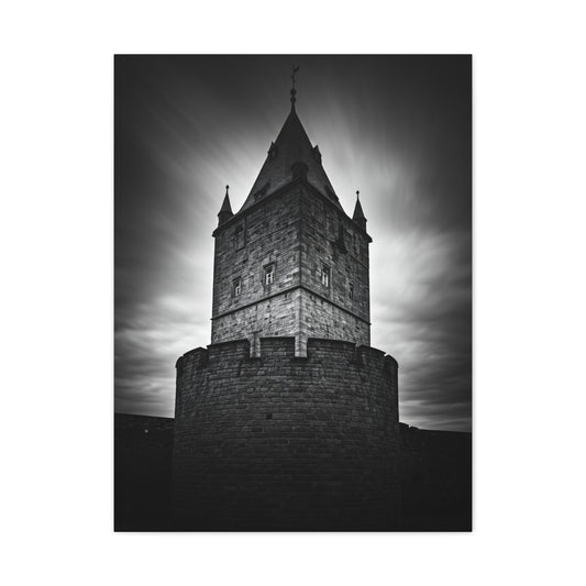 Gothic Fortress Tower Under Dramatic Skies Wall Art & Canvas Prints