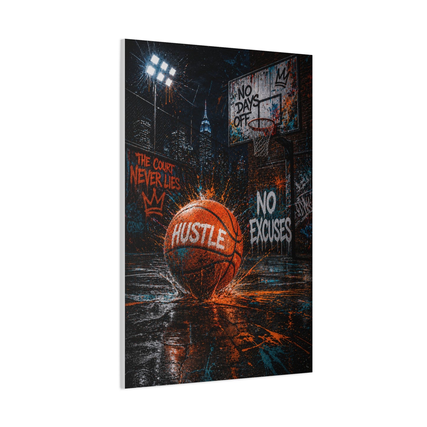 Street Basketball Hustle Graffiti Street Wall Art & Canvas Print