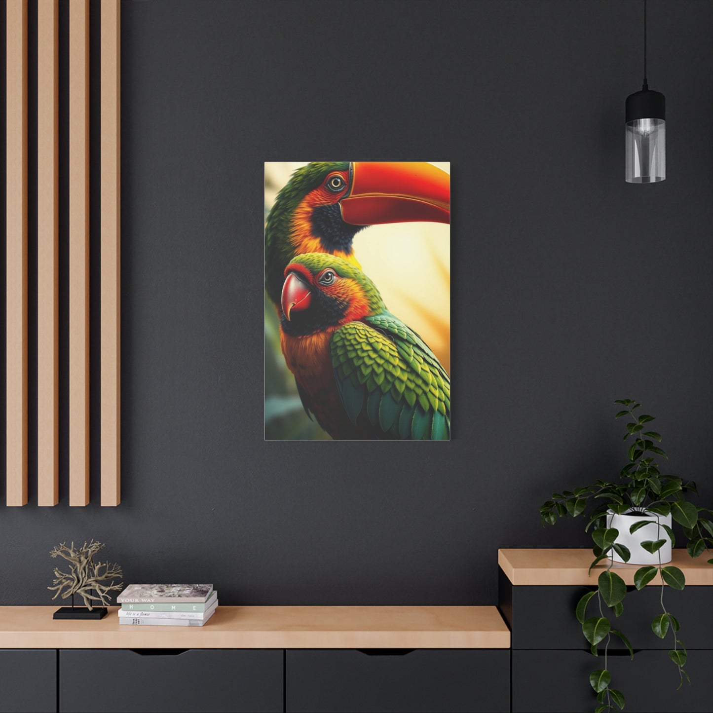 Masterpiece Tropical Birds Art Vision Wall Art & Canvas Print
