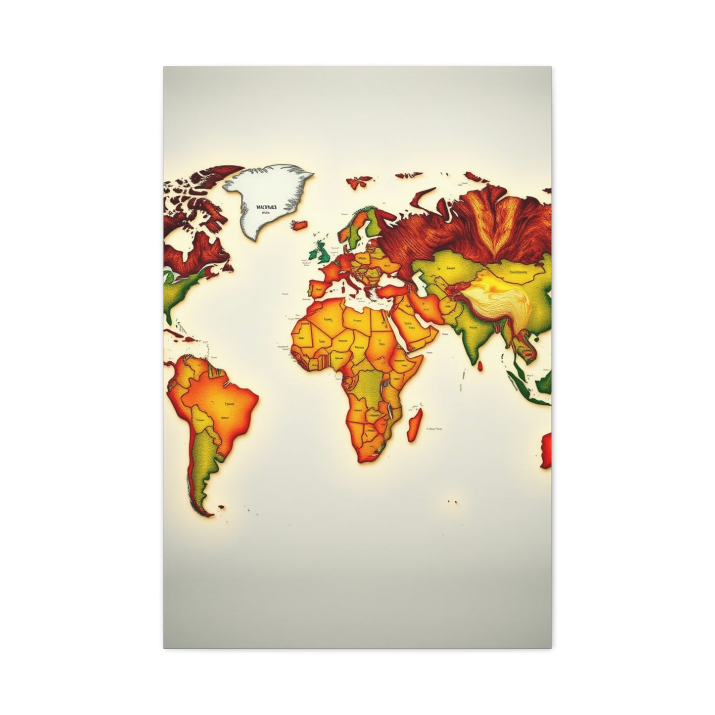 Supreme World Map Art Collection Wall Art & Canvas Print