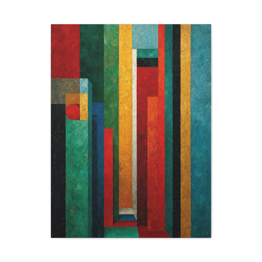 Industrial Architectural Color Block Wall Art & Canvas Print