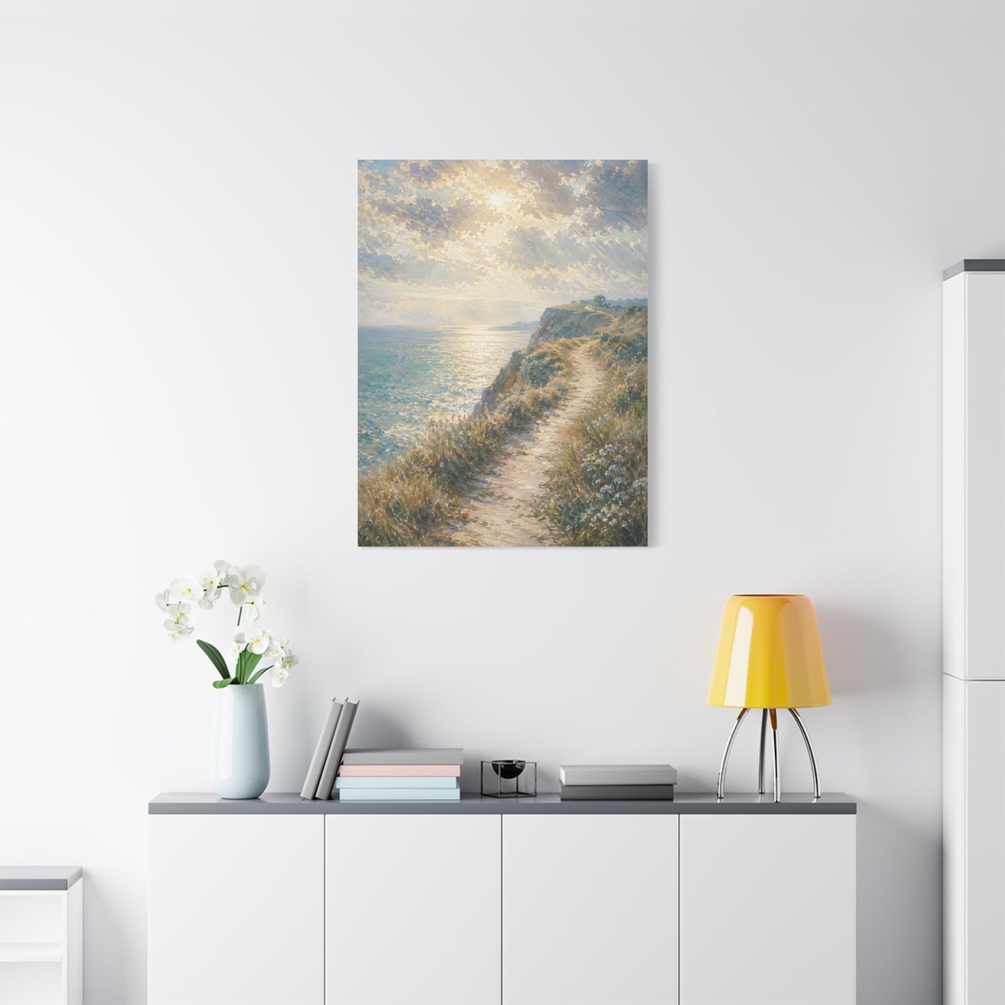Psalm 27 Coastal Light Scripture Wall Art & Canvas Print
