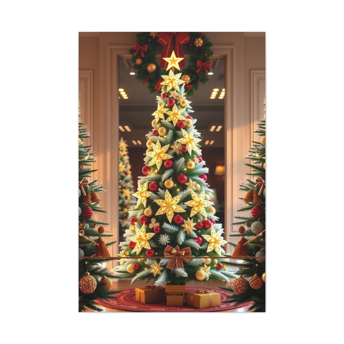 Supreme Christmas Trees & Wreath Art Collection Wall Art & Canvas Print