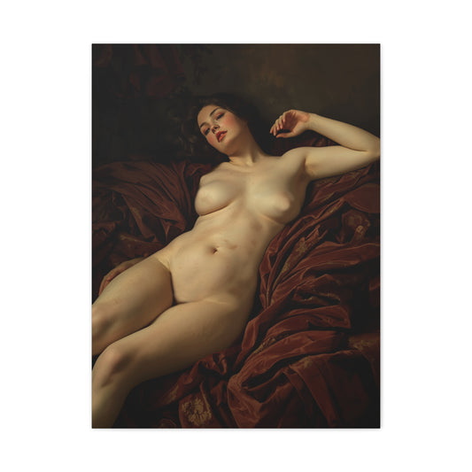 Romantic Reclining Classical Figure  Wall Art & Canvas Print
