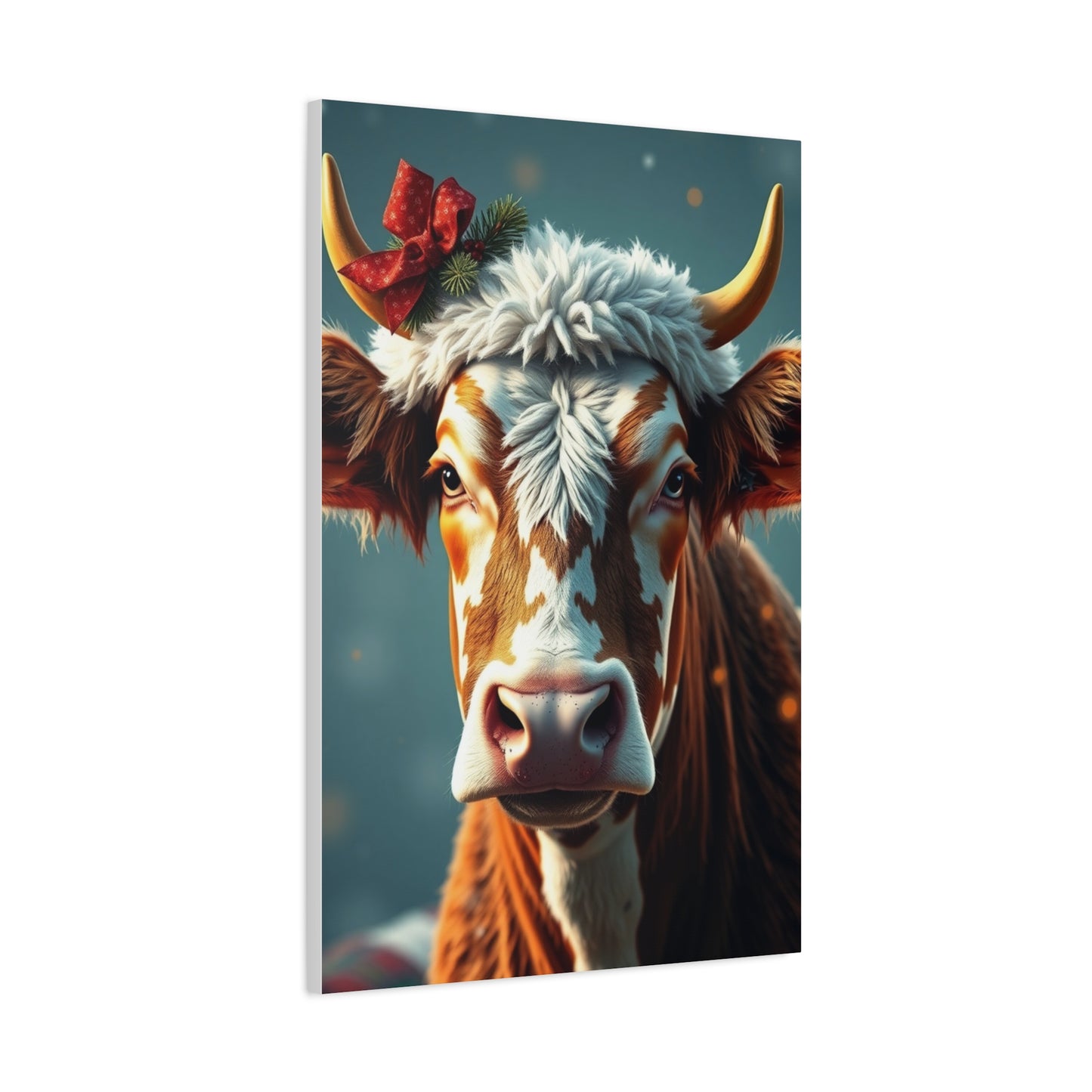 Masterpiece Christmas Cow Art Vision Wall Art & Canvas Print