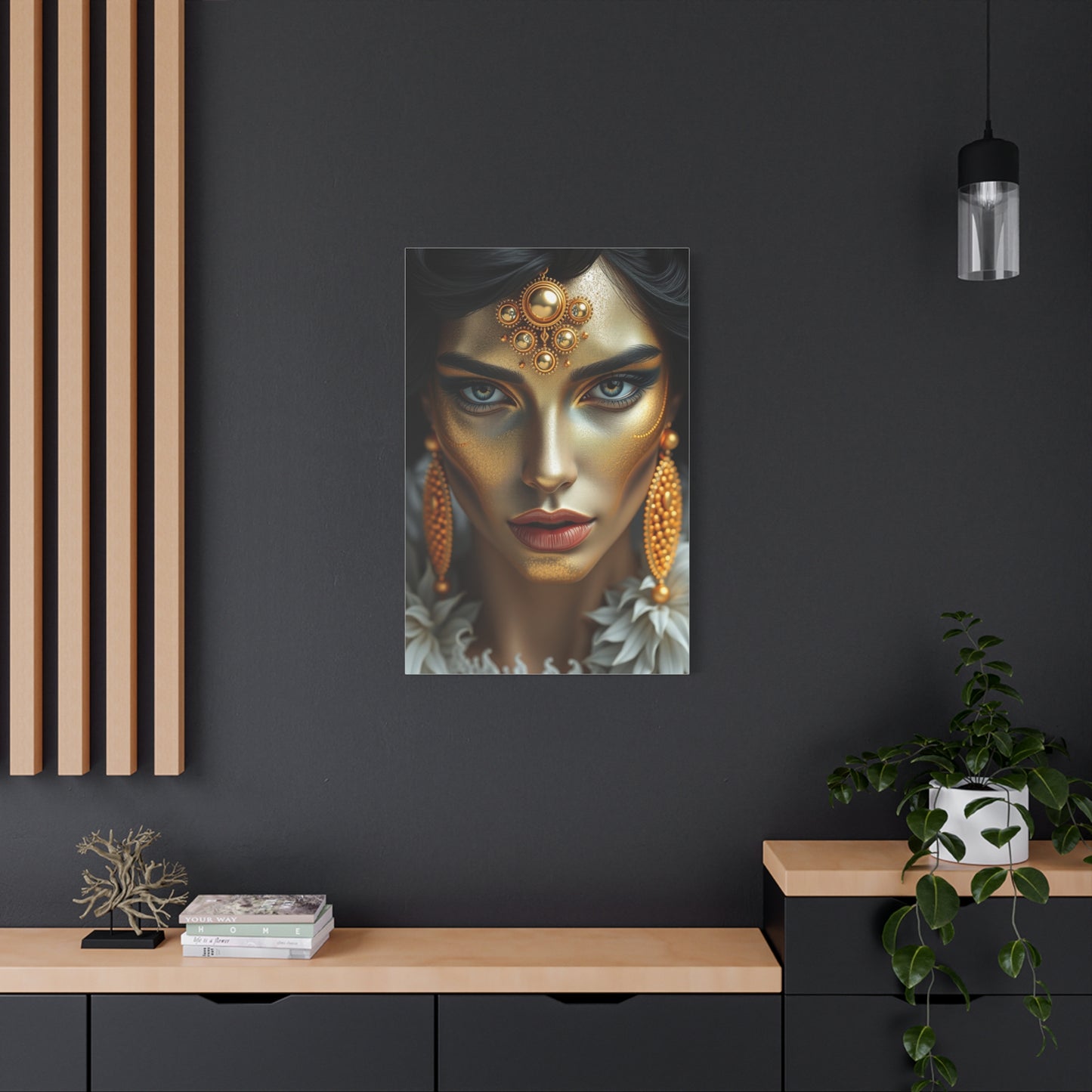 Vision Black White and Gold Art Art Wall Art & Canvas Print