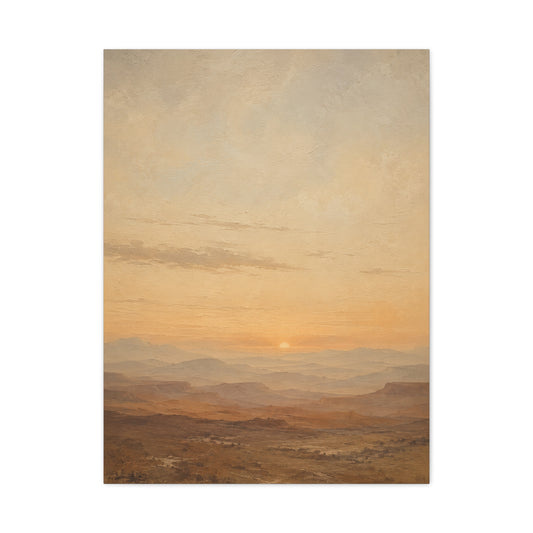 Minimal Desert Horizon Sunset Panorama Wall Art & Canvas Print